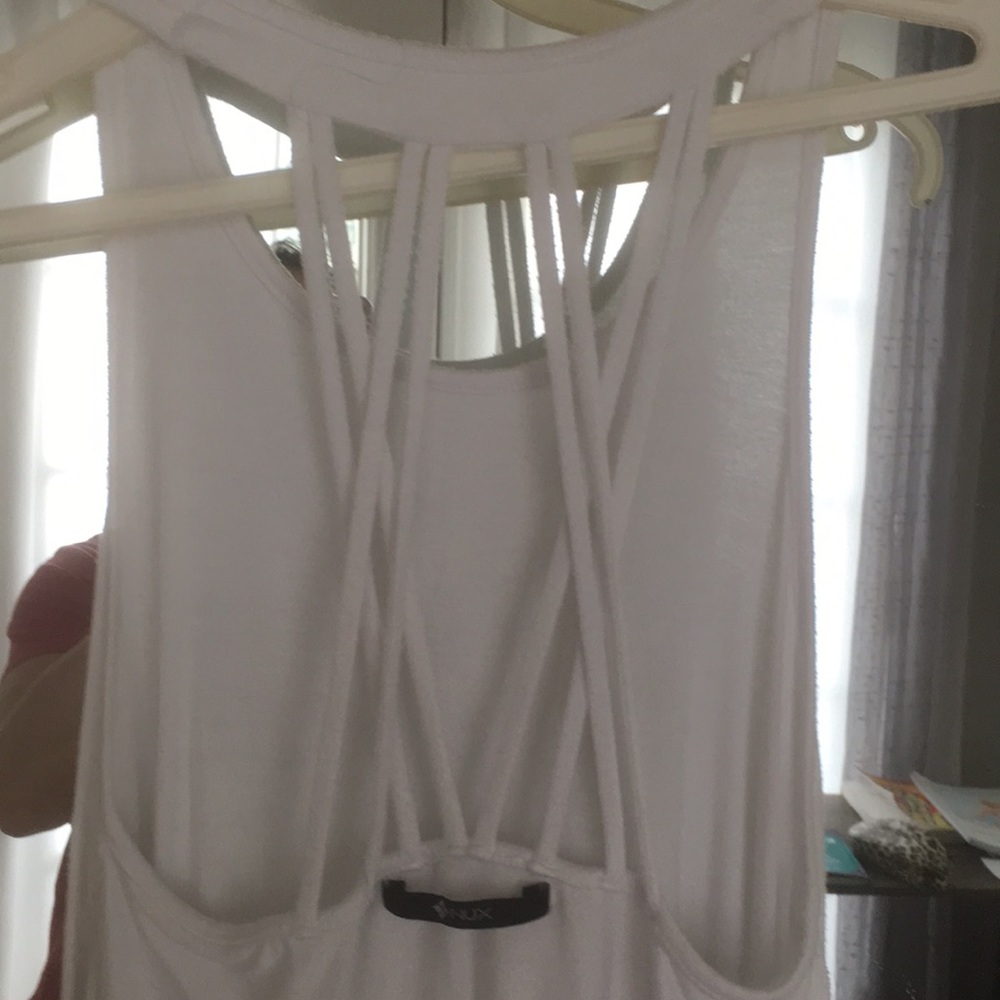 Nux high low strappt tank top